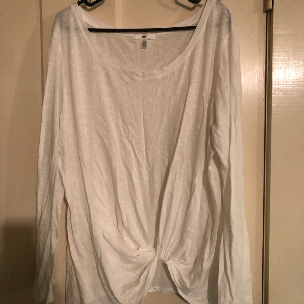WHITE PULL OVER COTTON SHIRT